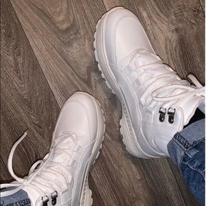 High Top White Chunky Sneakers